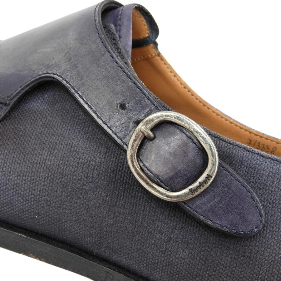 Berluti ベルルッティ モンクストラップ キャンバスxレザー シューズ