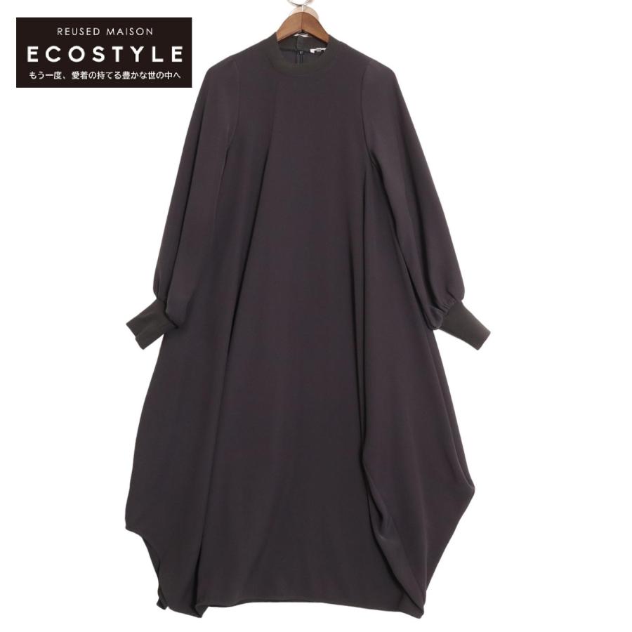 ENFOLD（エンフォルド） ブラック ランダムバルーンドレス グレー 38