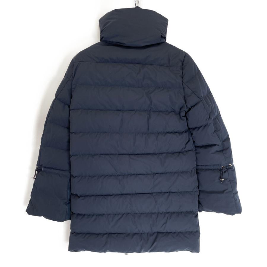 MONCLER　モンクレール　ダウンコート　リバーシブル ネイビー　１ モンクレール MONCLER HIRONDELLE ファー付ロングダウンコート