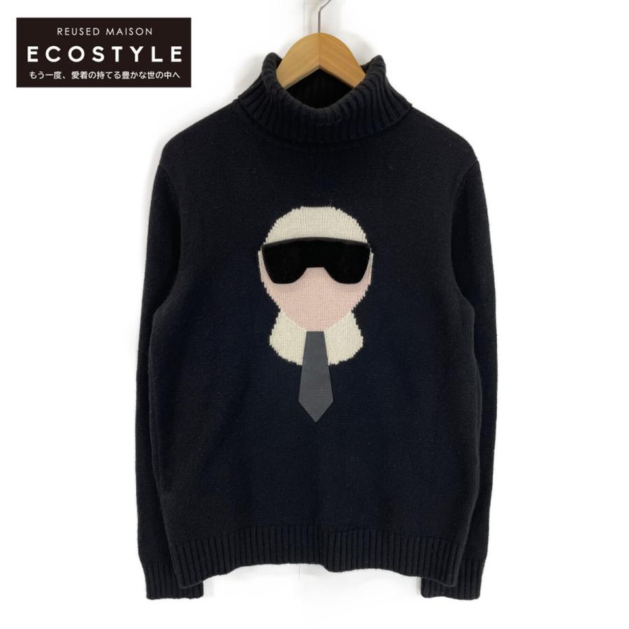 FENDI フェンディ FAE529 A54H カールラガーフェルド カシミヤ 