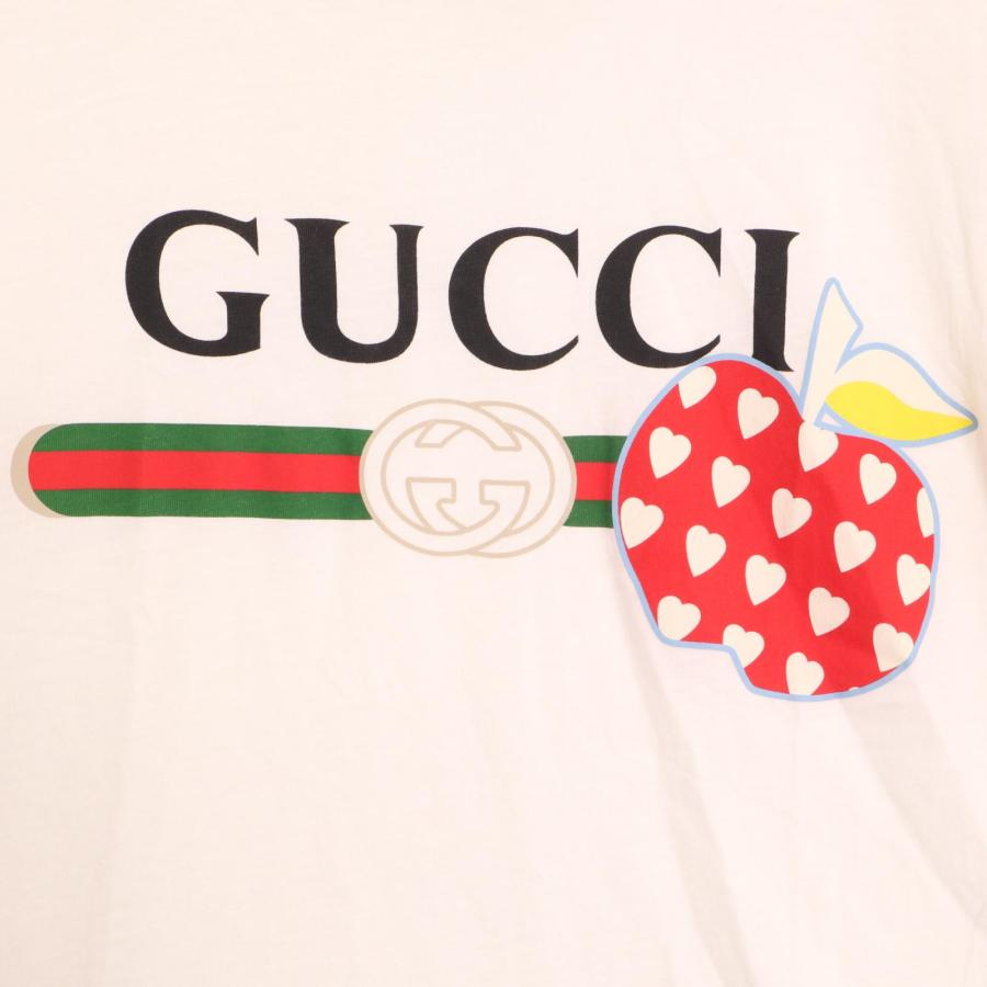 GUCCI（グッチ） 548334-XJDNC りんごクルーネック半袖Tシャツ