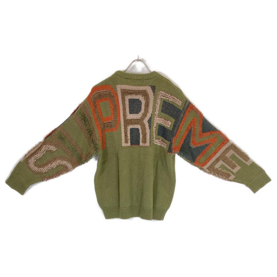 Supreme シュプリーム 21AW カーキ Chenille Logo Sweater シェニール