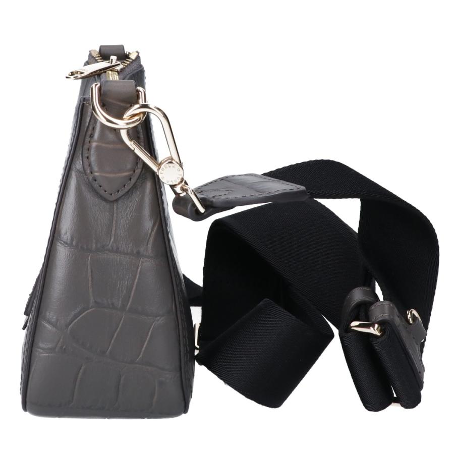 FURLA（フルラ） 美品 アテナ 型押しレザー ショルダーバッグ グレー