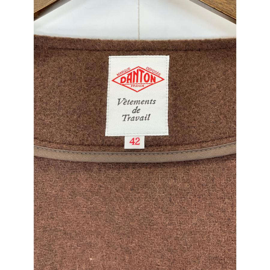DANTON ダントン モッサーノーカラージャケット #JD-8990 ブラウン 42