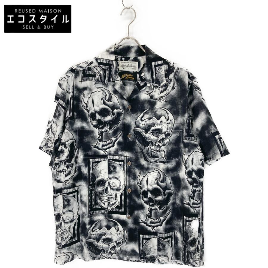 WACKO MARIA ワコマリア ×56TATTOO STUDIO ブラック スカル オープン 