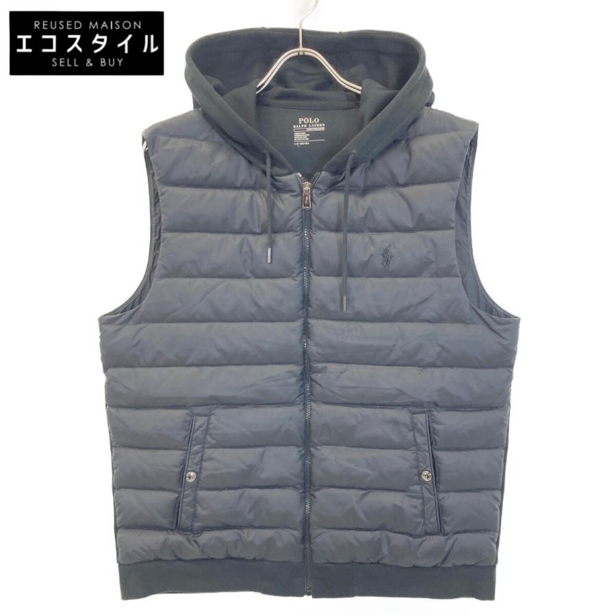 Polo Ralph Lauren フード付きベスト グレー/ブラック