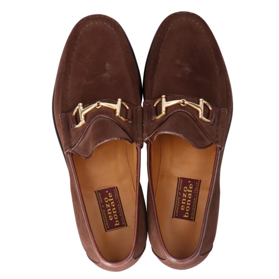 美品 ENZO BONAFE エンツォボナフェ スエード Dビット ローファー