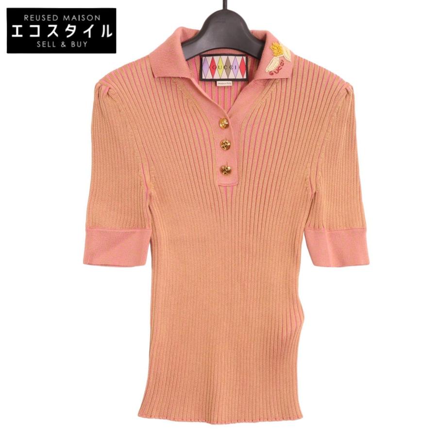 GUCCI グッチ 22‐23AW エンブロイダリーヴィスコーストップス ピンク系  