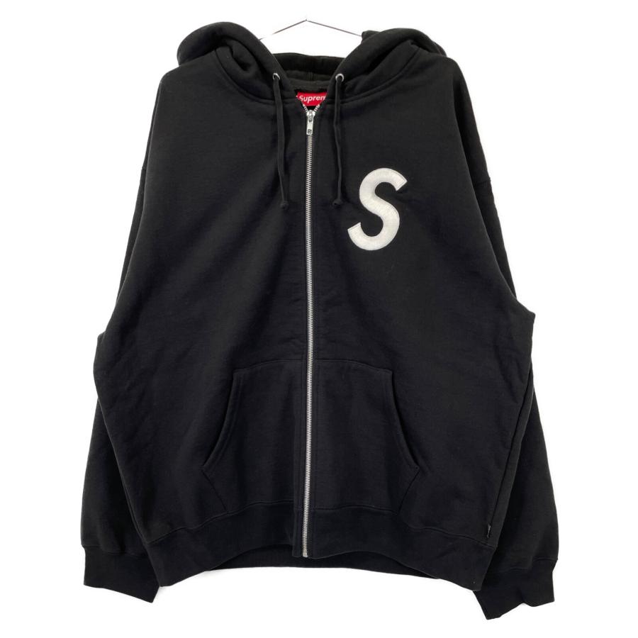 Supreme シュプリーム 23FW ブラック S Logo Zip Up Hooded Sweatshirt 