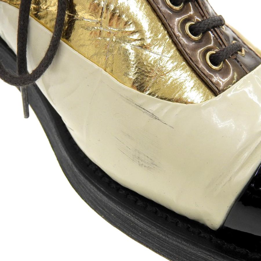 CHANEL（シャネル） パテント ココマーク レースアップシューズ 