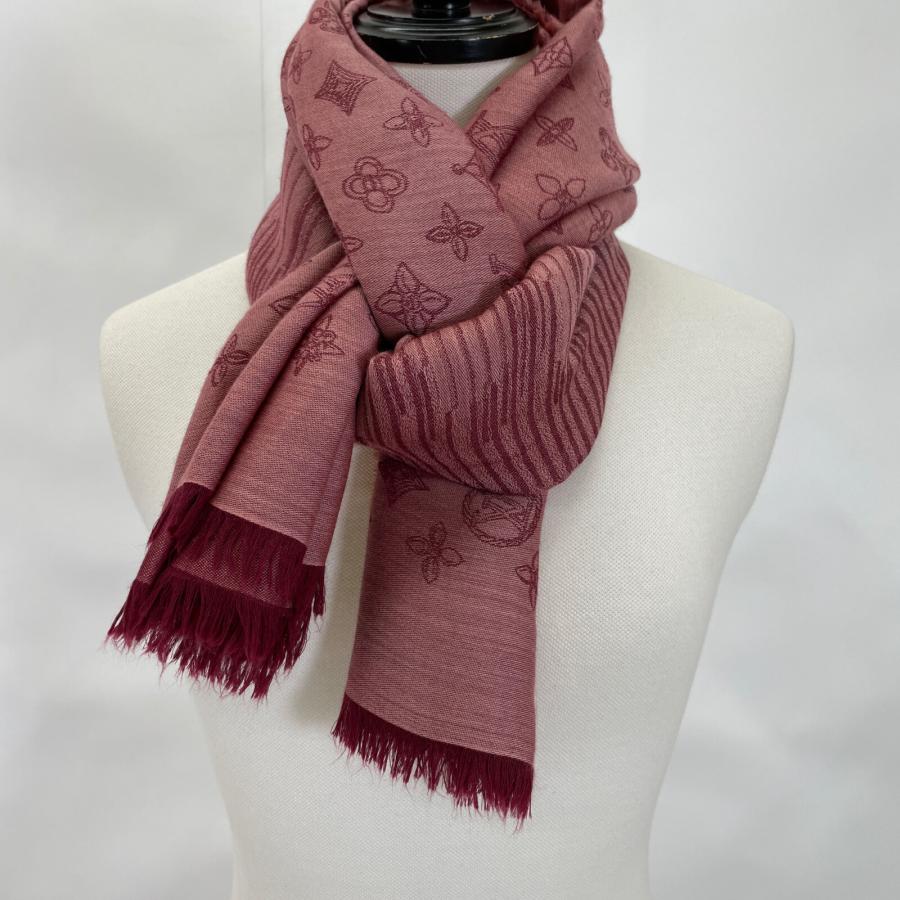 美品/ LOUIS VUITTON ルイヴィトン R98780 モノグラム カシミヤ100