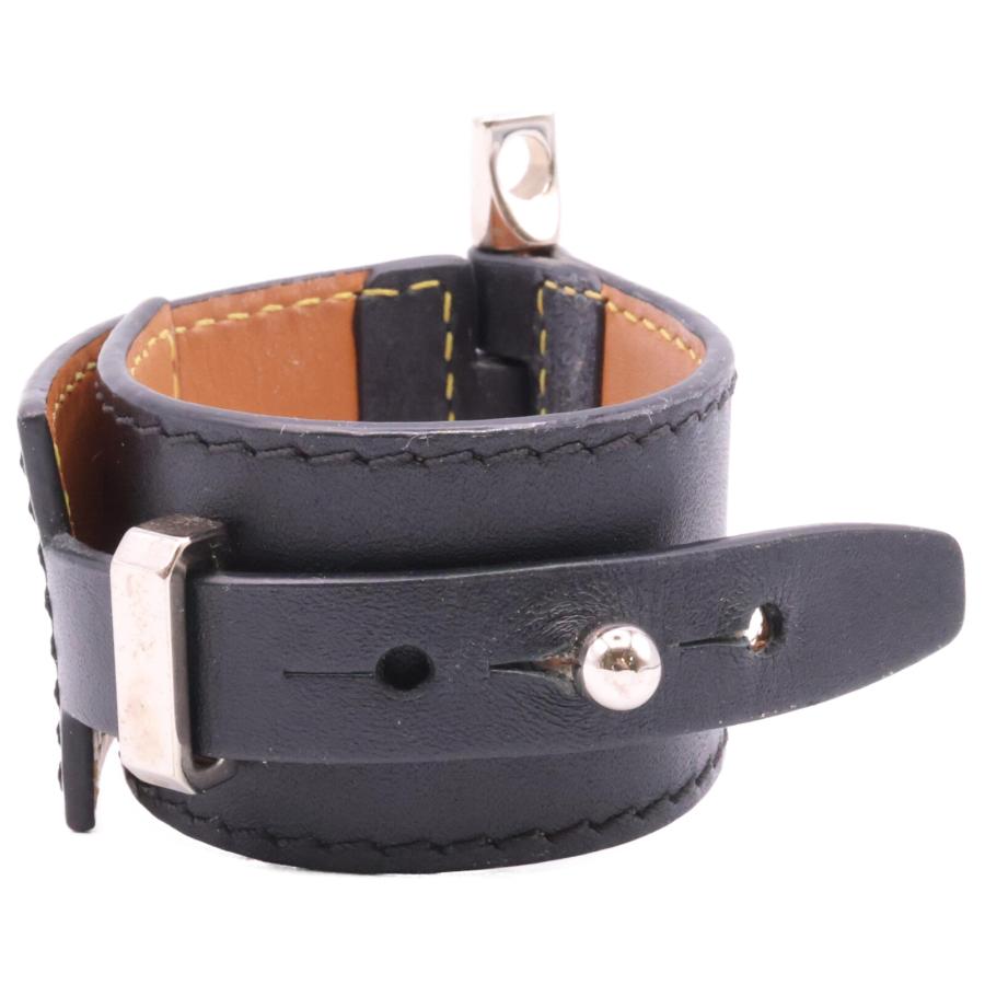 LOEWE（ロエベ） ゲート レザー ブレスレット ブラック : ブランド
