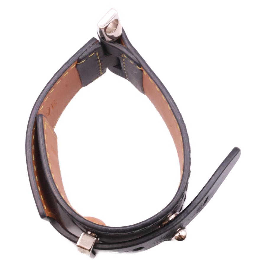 ロエベ ゲート レザー ブレスレット アクセサリー レディース メンズ ブラック LOEWE（ロエベ） ゲート レザー ブレスレット ブラック : ブランド