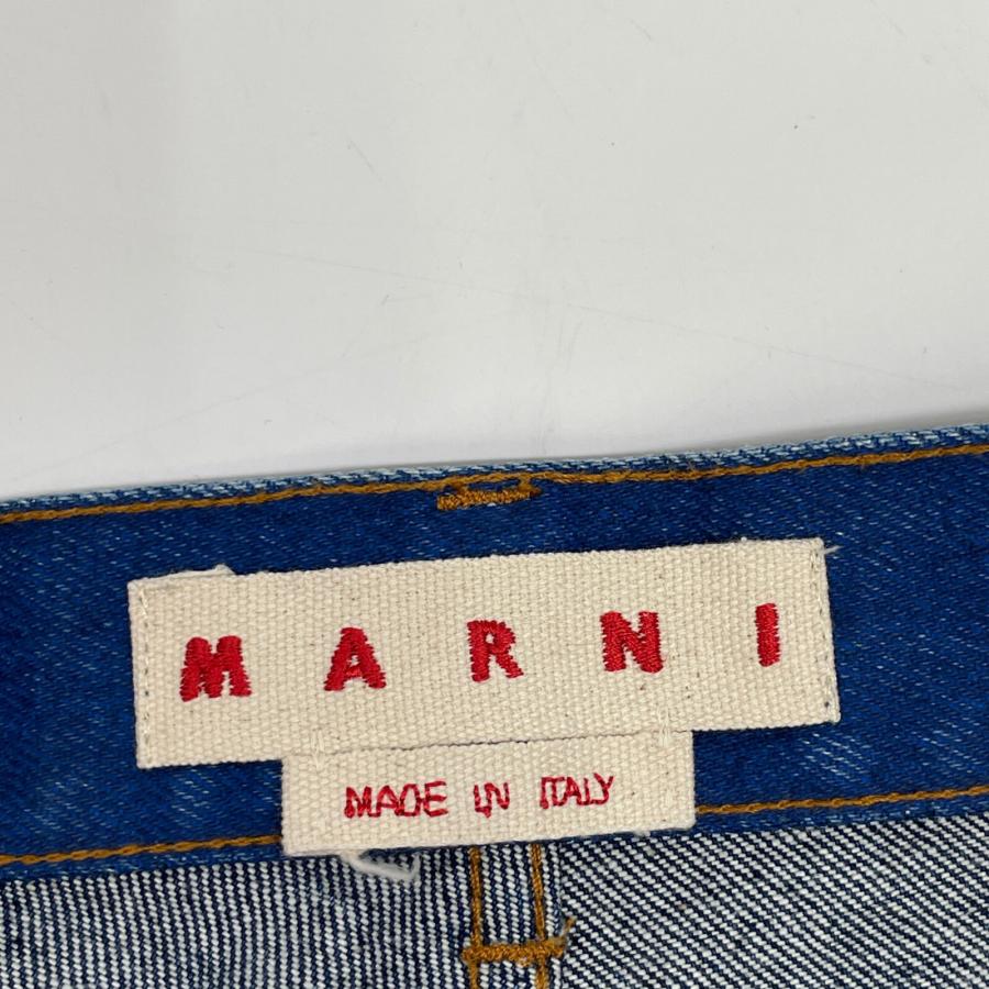 MARNI マルニ PUJU0021LX 23年 モヘアパッチ デニムパンツ MARNI マルニ PUJU0021LX 23年 モヘアパッチ デニムパンツ