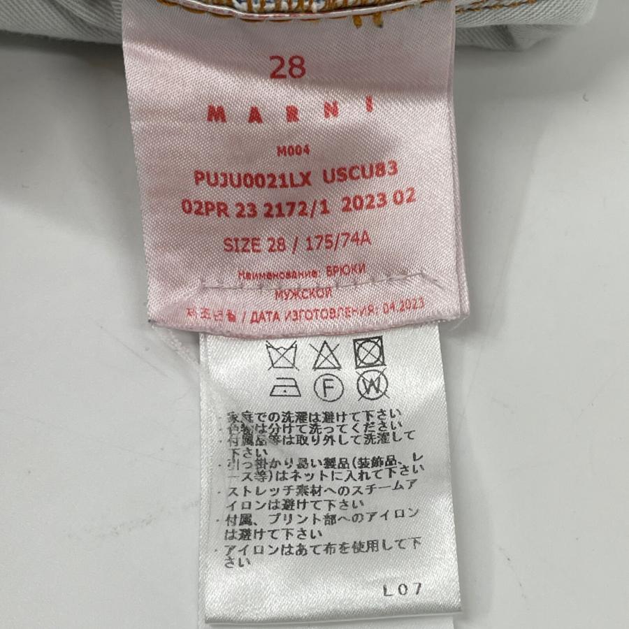 MARNI マルニ PUJU0021LX 23年 モヘアパッチ デニムパンツ MARNI マルニ PUJU0021LX 23年 モヘアパッチ デニムパンツ