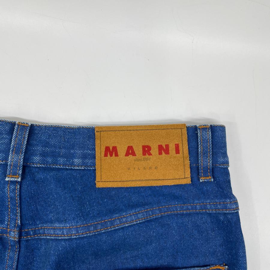MARNI マルニ PUJU0021LX 23年 モヘアパッチ デニムパンツ MARNI マルニ PUJU0021LX 23年 モヘアパッチ デニムパンツ