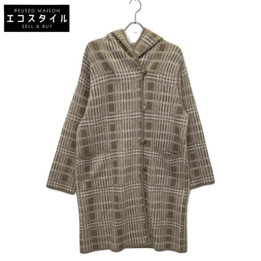 ネイチャーズ　カシミア100% NATURE'S ネイチャーズ カシミヤ100 フーディーセーター ベージュ LL