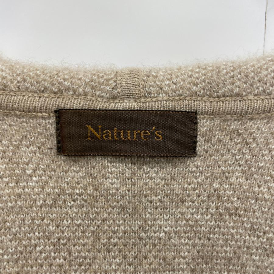 ネイチャーズ　カシミア100% NATURE'S ネイチャーズ カシミヤ100 フーディーセーター ベージュ LL
