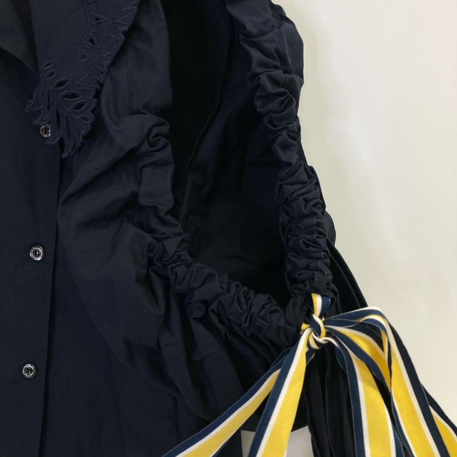 FENDI フェンディ FS6996 A0MY レースカラーギャザースリーブブラウス  