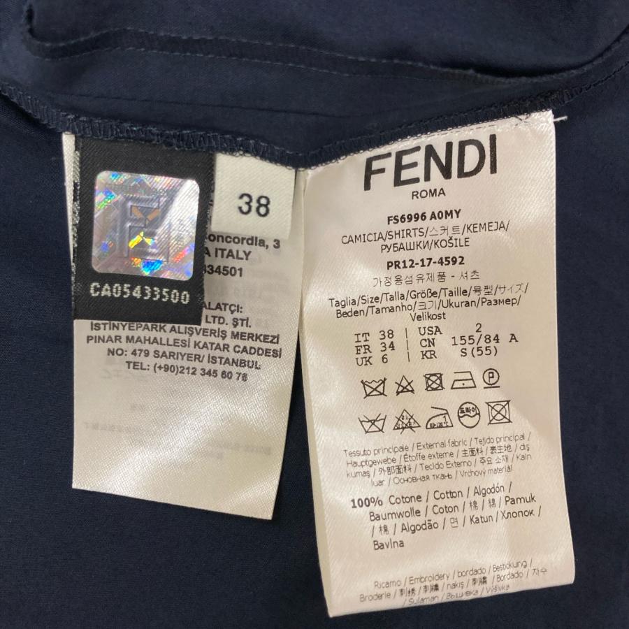 FENDI フェンディ FS6996 A0MY レースカラーギャザースリーブブラウス  
