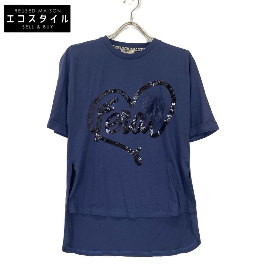 未使用☆FENDI フェンディ tシャツ トップス カットソー ロゴ 半袖 水色