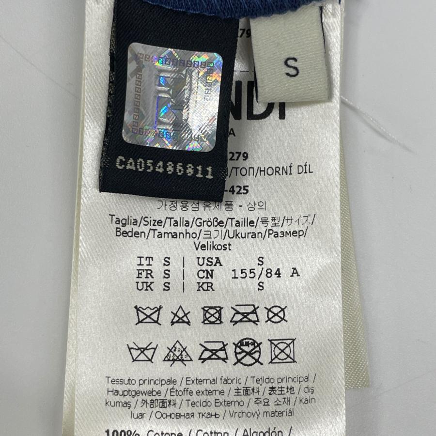 FENDI フェンディ ブルー FS7037 A279 Tシャツ ネイビー S トップス 