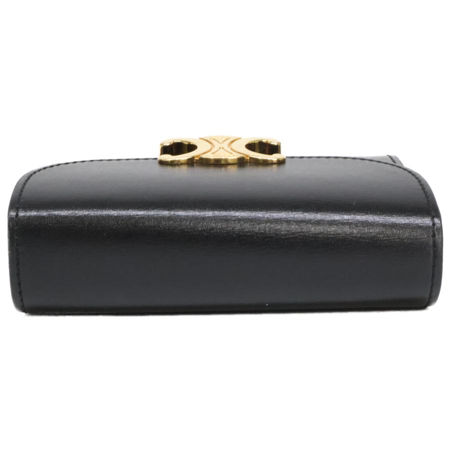 スモール フラップウォレット トリオンフ / シャイニーカーフスキン　3つ折り CELINE（セリーヌ） スモール フラップウォレット トリオンフ