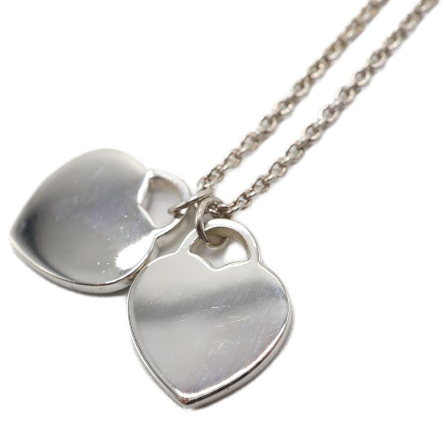 7SAM31 Tiffany & Co. ダブルハート シルバー 925 現状品 TIFFANY&Co.（ティファニー） TIFFANY＆CO ダブルロープ ハート