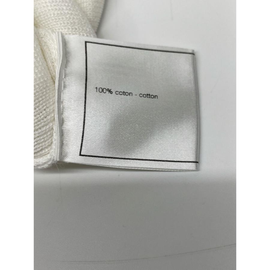 CHANEL シャネル 02S レッドトリミング クルーネック 半袖ニット CHANEL シャネル 02S レッドトリミング クルーネック 半袖ニット