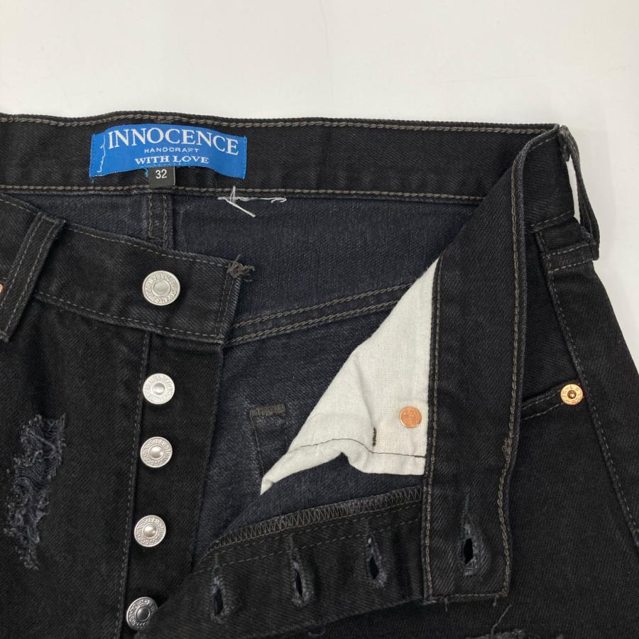 INNOCENCE ブラックダメージデニムパンツ パッチワーク 【公式通販】
