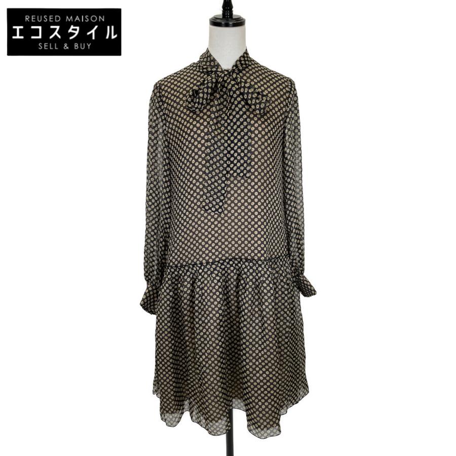 FOXEY フォクシー 23年モデル完売品 ブラウン 43756 小花柄 総柄 FOXEY フォクシー 23年モデル完売品 ブラウン 43756 小花柄 総柄