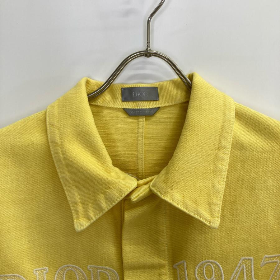 Dior ディオール 20AW 1947刺繍×イエロー コットンデニムジャケット