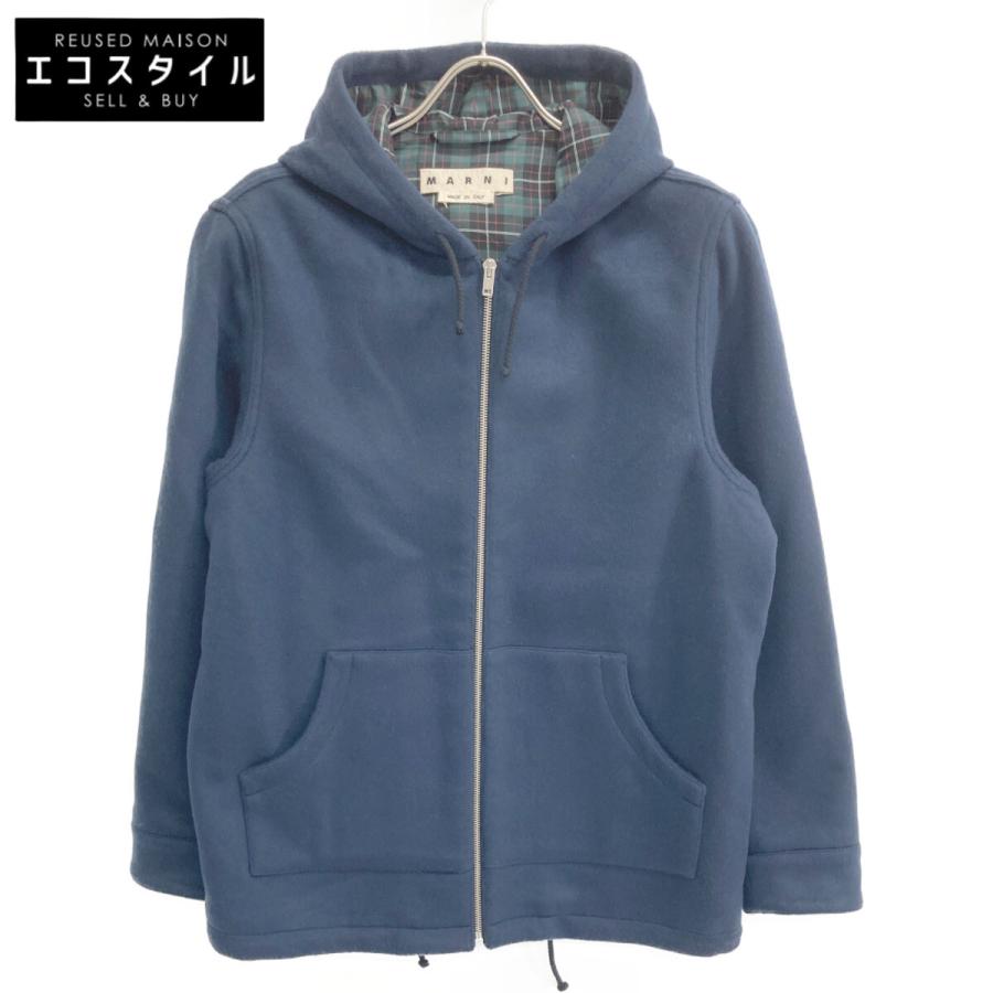 MARNI マルニ 21AW JUMU0107U0UTW913 ウールフランネルフーデッド 
