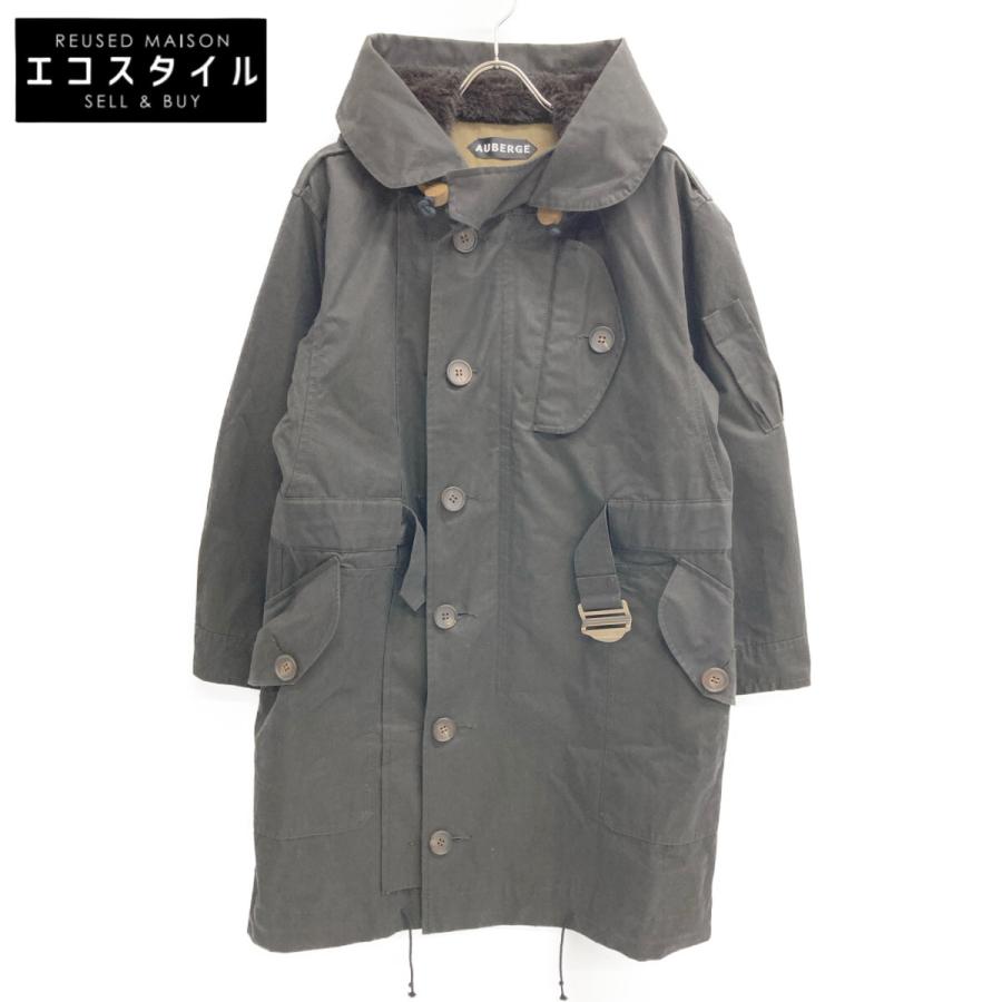 AUBERGE オーベルジュ ブラック LANCASTER フーデットパーカ コート