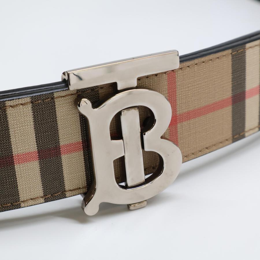 美品 BURBERRY バーバリー チェック リバーシブル ベルト TBバックル BURBERRY（バーバリー） 美品 TBバックル チェック柄/レザー