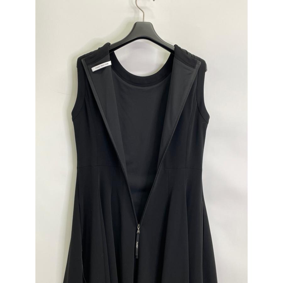 美品 フォクシーニューヨーク ドレス ローレル ノースリーブワンピース XL 黒 FOXEY NEW YORK フォクシーニューヨーク 22年 43004 Laurel ドレス