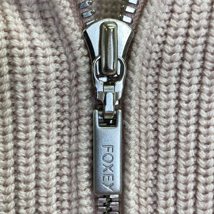 FOXEY BOUTIQUE - 美品 FOXEY BOUTIQUE フォクシーブティック Knit Cardigan Robin ジップアップ ニットカーディガン 42604 40サイズ ブルーグレー レディース 古着 中古 USED FOXEY BOUTIQUE フォクシーブティック 24年 42604 Robin ニット