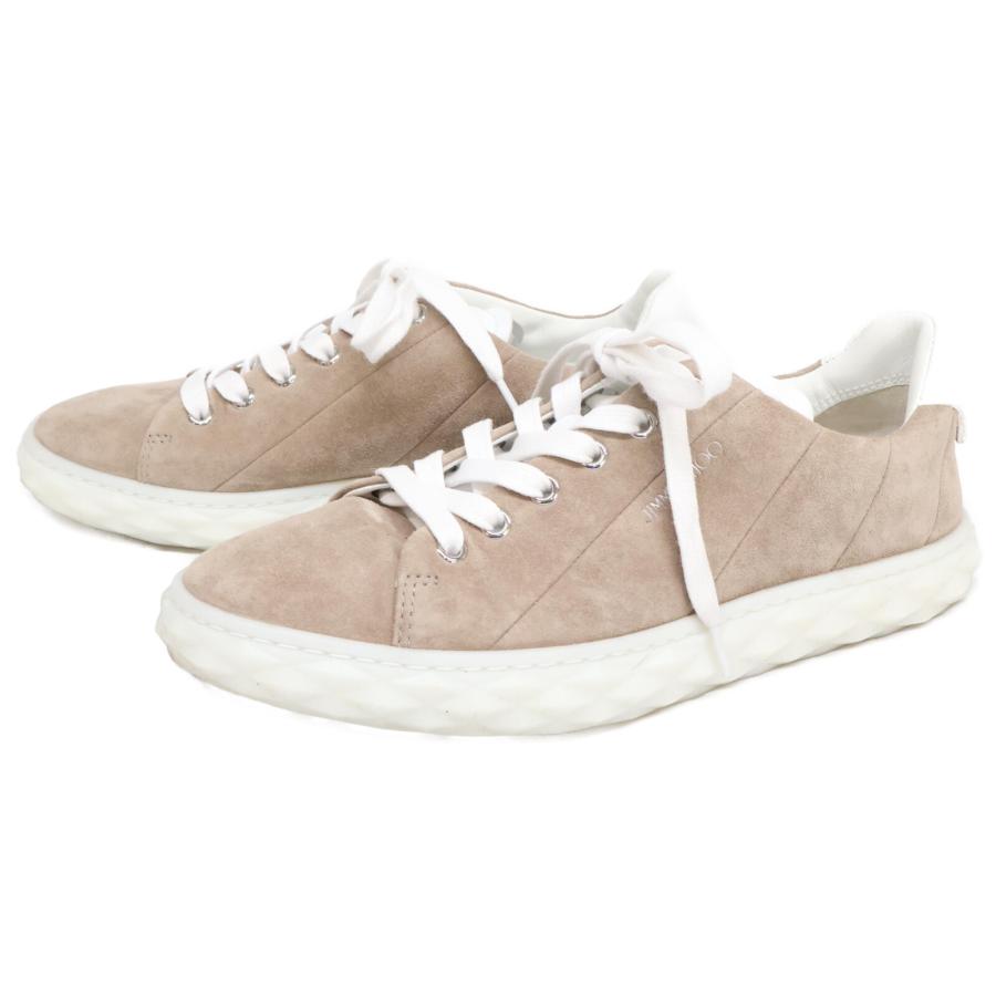 美品/ JIMMY CHOO ジミーチュウ Diamond Light スエード ローカット 