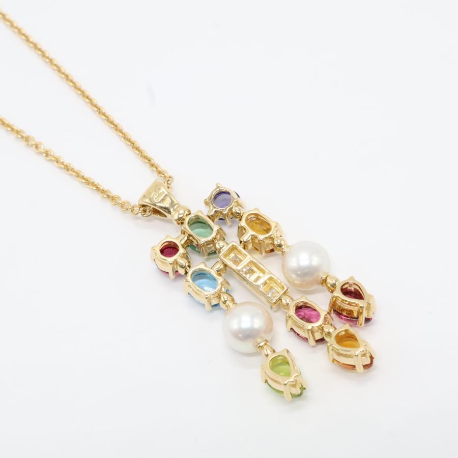 BVLGARI ブルガリ 750 アレグラ 3ROW セミプレシャスストーン 7mm  