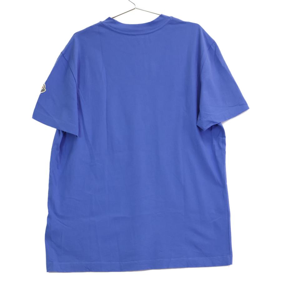 MONCLER モンクレール 21年 ブルー Tシャツ L トップス コットン MONCLER モンクレール 21年 ブルー Tシャツ L トップス コットン