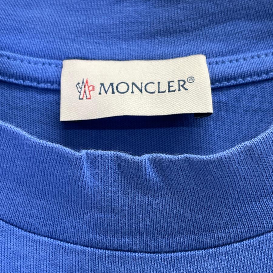 MONCLER モンクレール 21年 ブルー Tシャツ L トップス コットン MONCLER モンクレール 21年 ブルー Tシャツ L トップス コットン