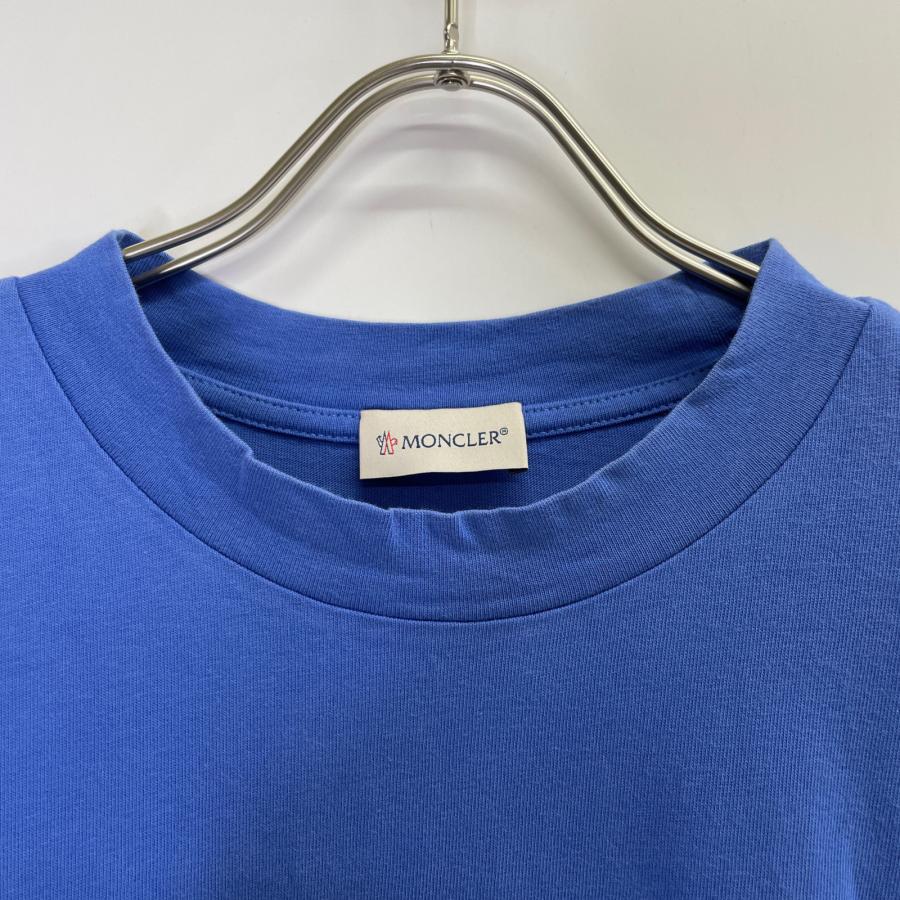 MONCLER モンクレール 21年 ブルー Tシャツ L トップス コットン MONCLER モンクレール 21年 ブルー Tシャツ L トップス コットン