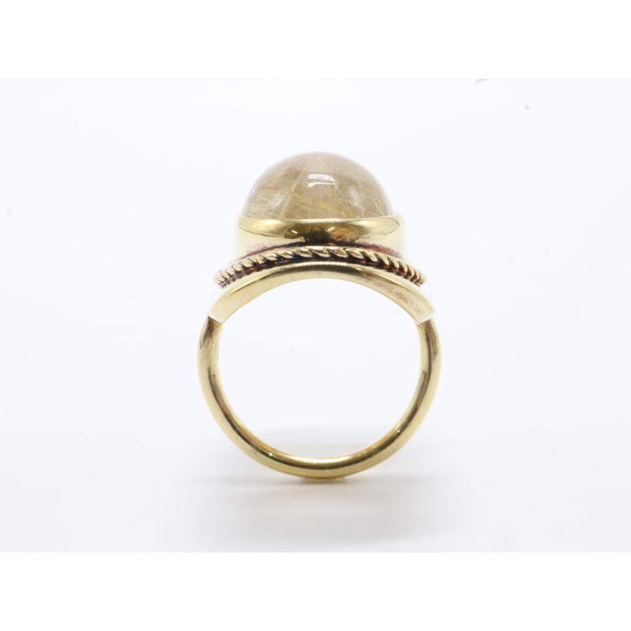 美品 MARIHA マリハ M925 Wish Stones ゴールドルチルクォーツ リング 