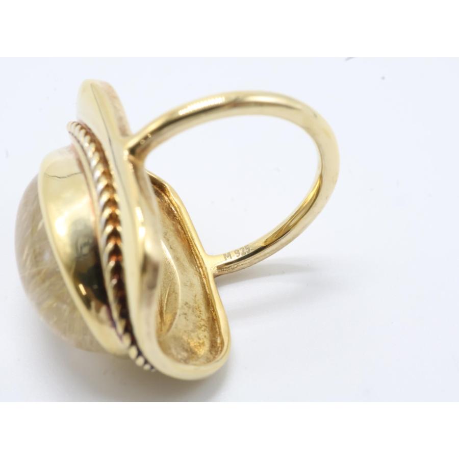 美品 MARIHA マリハ M925 Wish Stones ゴールドルチルクォーツ リング 