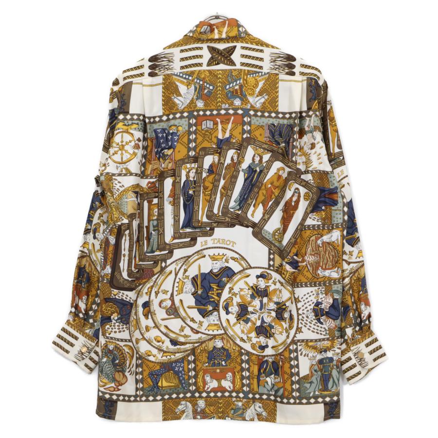 HERMES エルメス タロットモチーフ ヴィンテージシルクシャツ