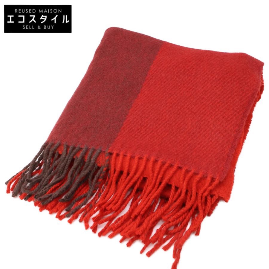 エルメス 【美品】チェック ウール ブランケット/大判