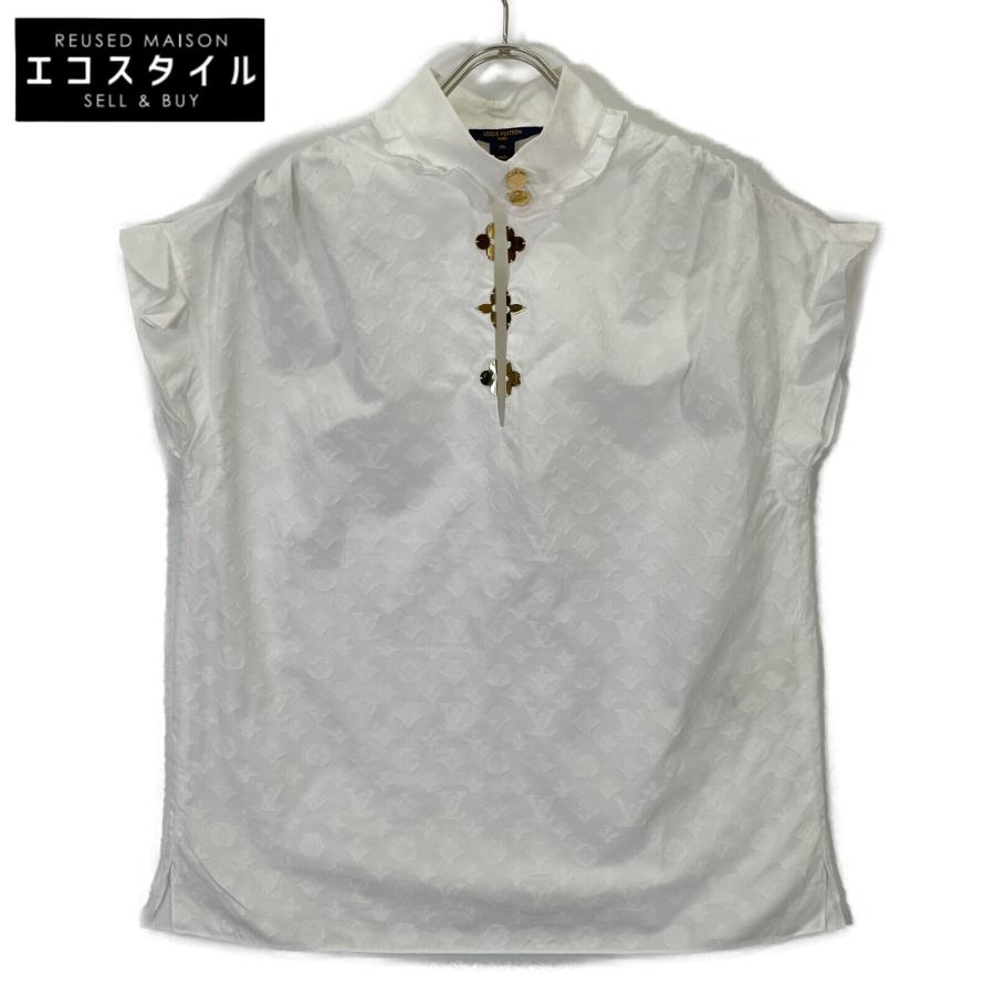 ルイヴィトン ﾎﾜｲﾄ 1A5M05 ﾌﾞﾗｳｽ 36 LOUIS VUITTON ルイヴィトン ホワイト 1A5M05 ブラウス 36 トップス