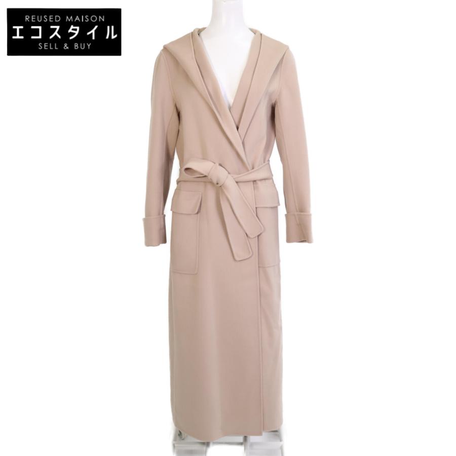 s*様 【新品未使用】MaxMara☆ピンクベージュ☆ロングコート☆36 エリーザ] ピュア ヴァージンウール ダブルフェイス コート, medium