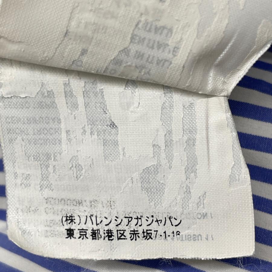 バレンシアガ 18年製 520497 ｽﾄﾗｲﾌﾟ ﾆｭｰｽｳｨﾝｸﾞｼｬﾂ 34 BALENCIAGA（バレンシアガ） 18年製 520497 ストライプ ニュース