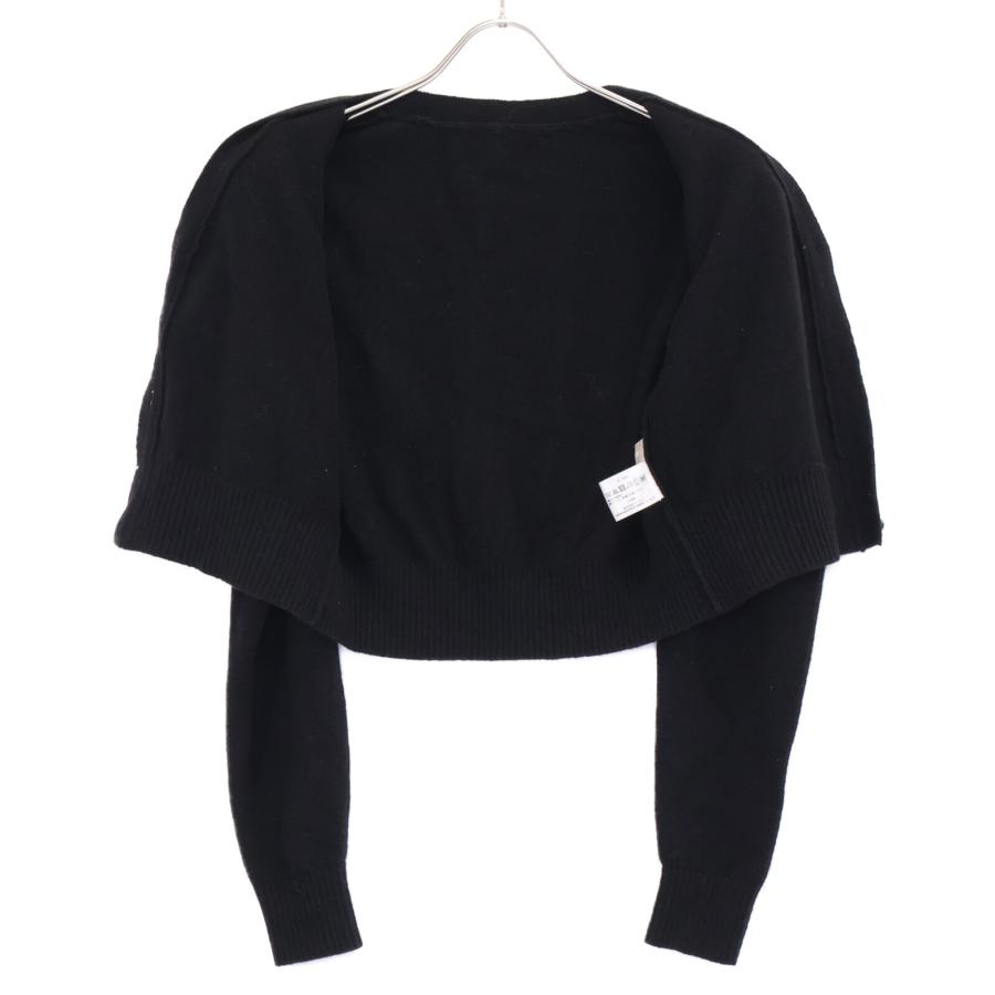 LA8217 cygne シーニュ リボンカーディガン 黒 ウール100％ F LA8217 cygne シーニュ リボンカーディガン 黒 ウール100％ F